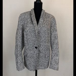 Lane Bryant Black & White Print Blazer Size 26